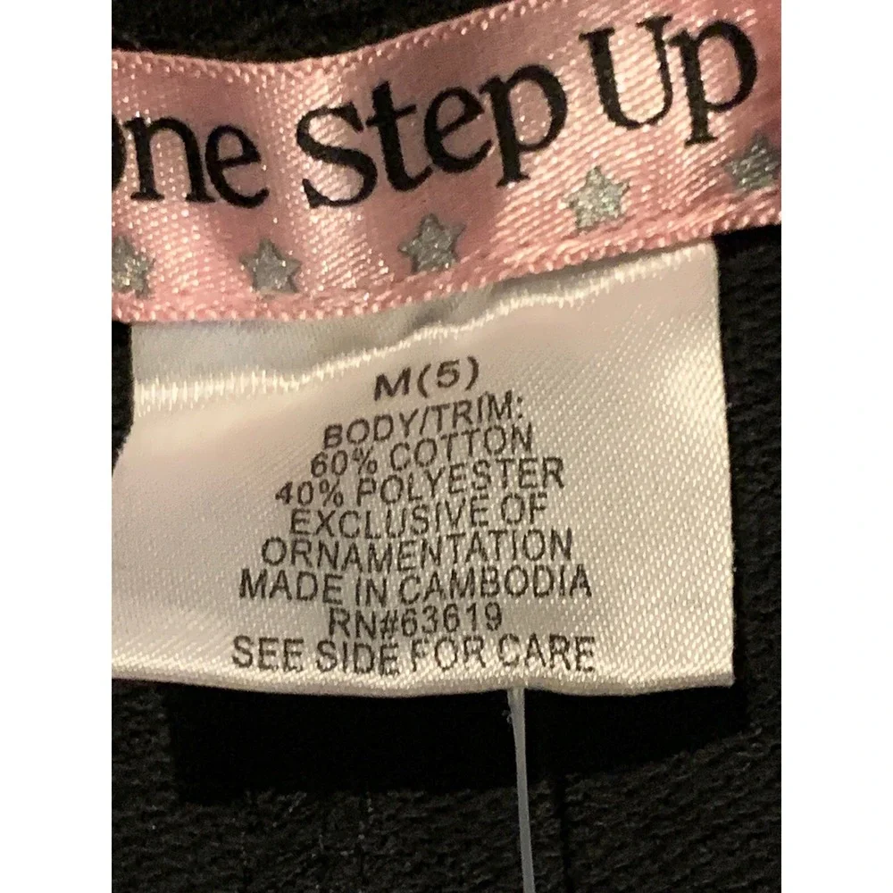 One Step Up Girls Pants 5 New with Tags Black Pink Daddy's Princess Butterflies
